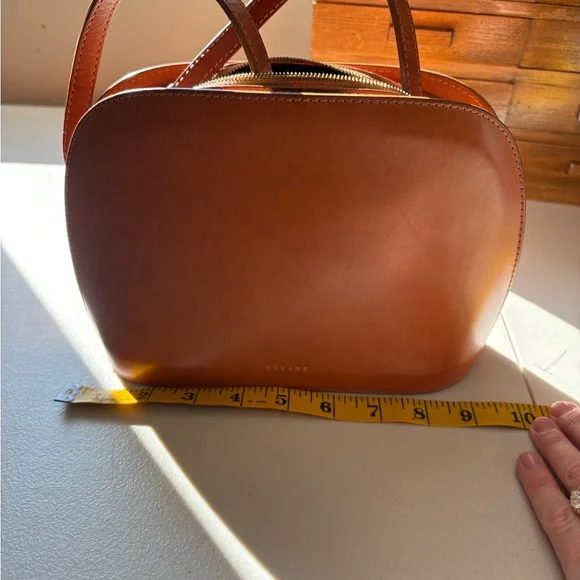 Sézane Victor Heritage smooth leather brown crossbody - Picture 13 of 16